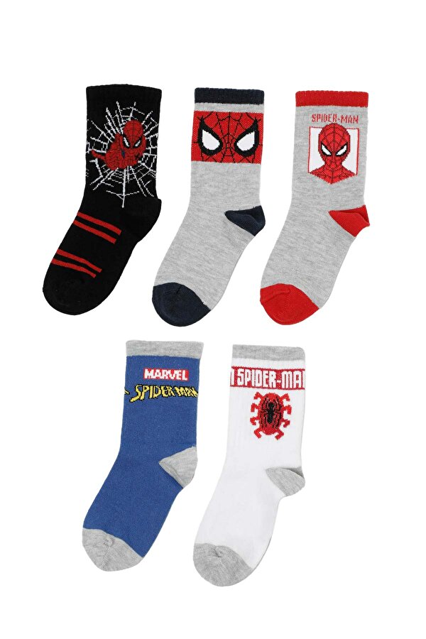 Spiderman SPIDER TN 5 LI SKT B-4PR Mavi Erkek Çocuk Soket Çorap