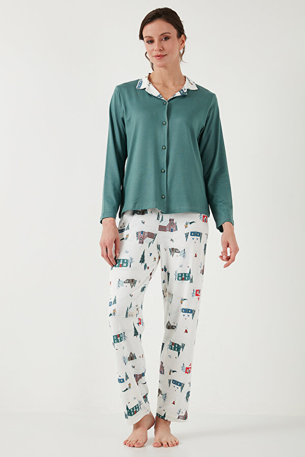 Lela Bayan Pijama Takımı 65714300 YEŞİL