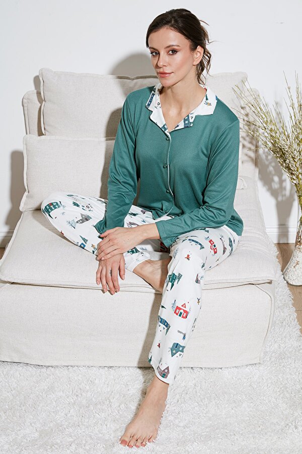 Lela Bayan Pijama Takımı 65714300 YEŞİL