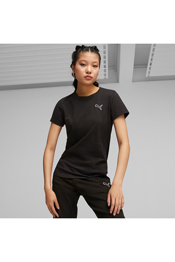 Puma Better Essentials Kadın Siyah Yuvarlak Yaka Tişört