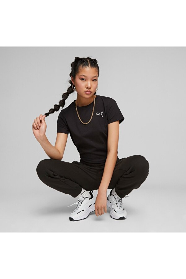 Puma Better Essentials Kadın Siyah Yuvarlak Yaka Tişört