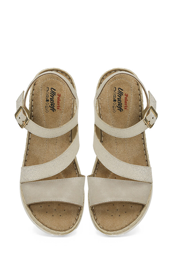 Polaris 166945.Z5FX Bej Kadın Düz Sandalet