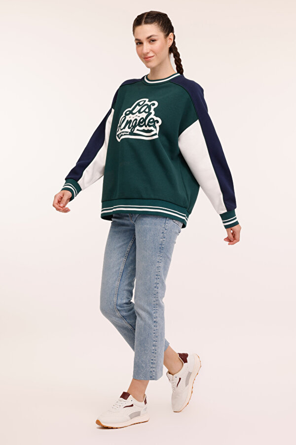 Lumberjack WL LEANDRA 16GF954 4PR Yeşil Kadın Sweatshirt