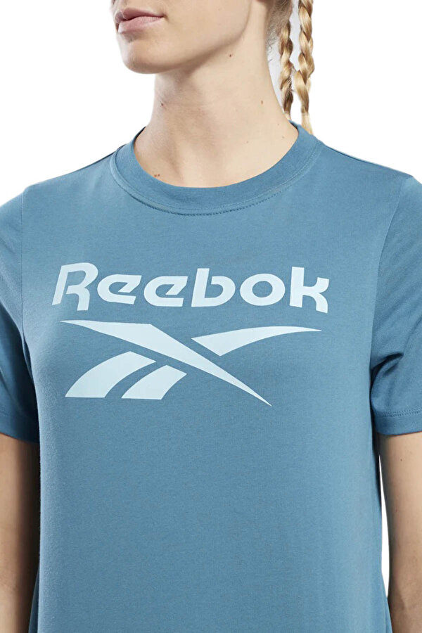 Reebok RI BL T-SHIRT Mavi Kadın Kısa Kol T-Shirt
