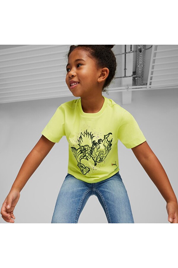 Puma X Trolls Graphic Kız Çocuk Yeşil Yuvarlak Yaka Tişört