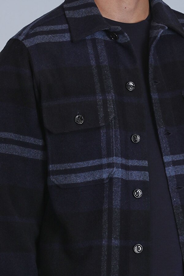 Lufian Erkek Barder Basic Slim Fit Gömlek 112010662 Lacivert