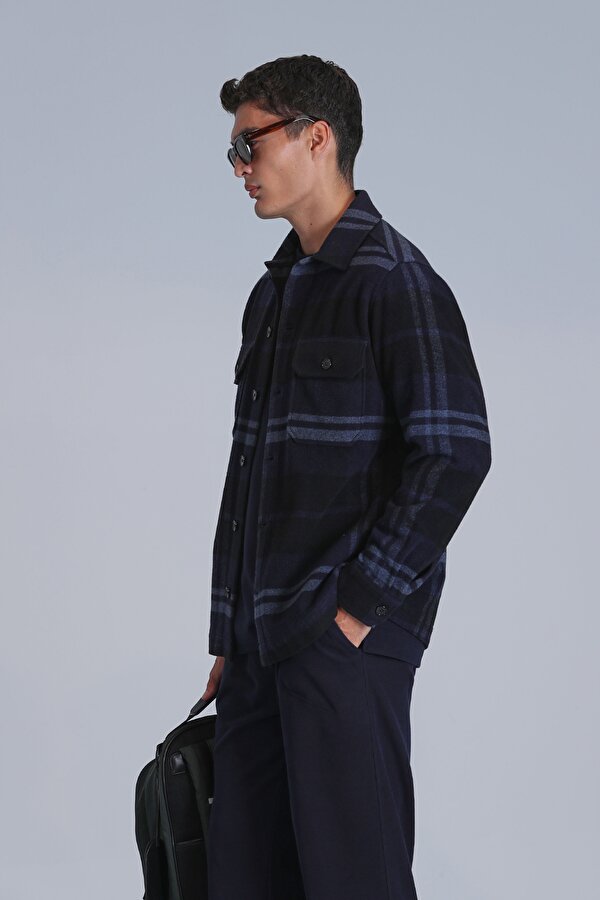 Lufian Erkek Barder Basic Slim Fit Gömlek 112010662 Lacivert