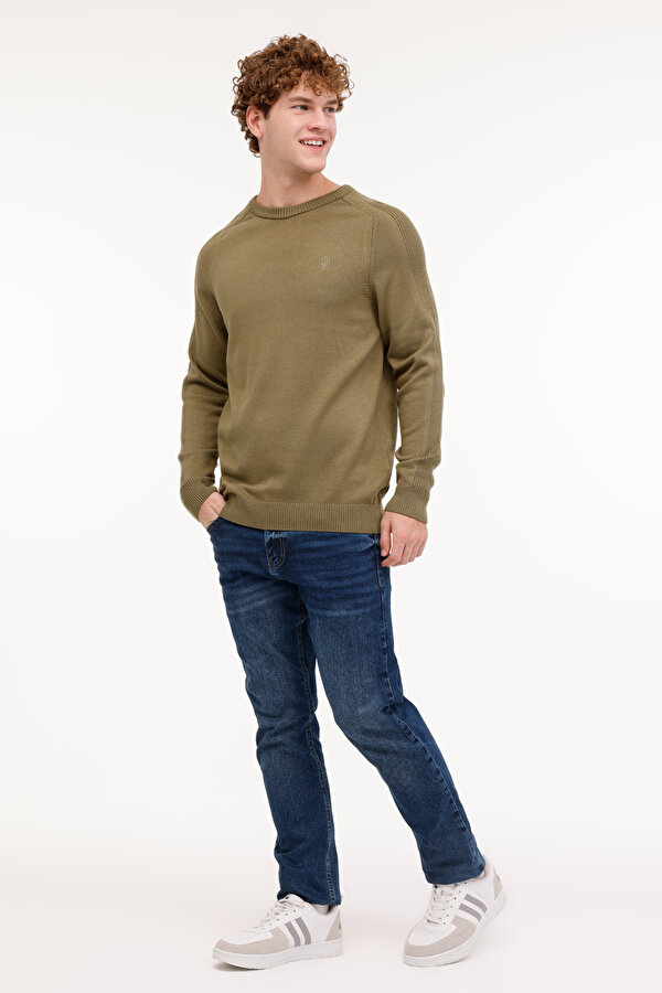 Lumberjack ML RASSA 58CSL502 4PR Haki Erkek Uzun Kol Triko