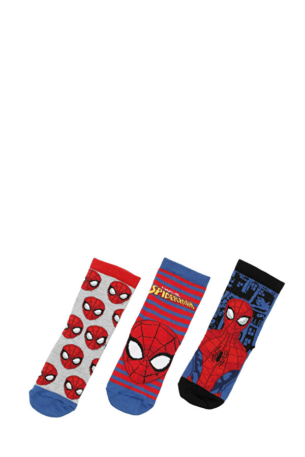 Spiderman 3 LU SKT B-4PR MAVI MULTI Erkek Çocuk Soket Çorap