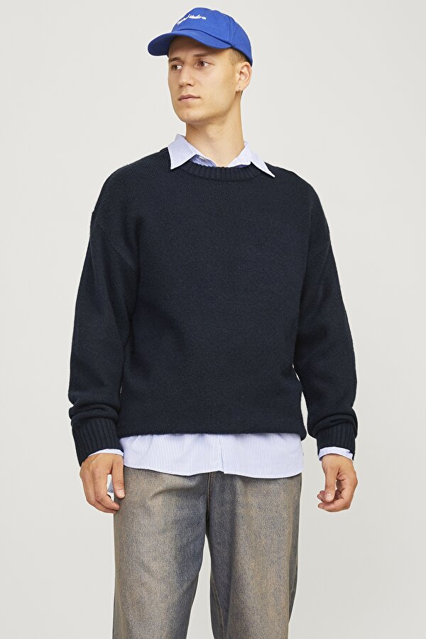 Jack & Jones Erkek Kazak 12215468 KOYU LACIVERT