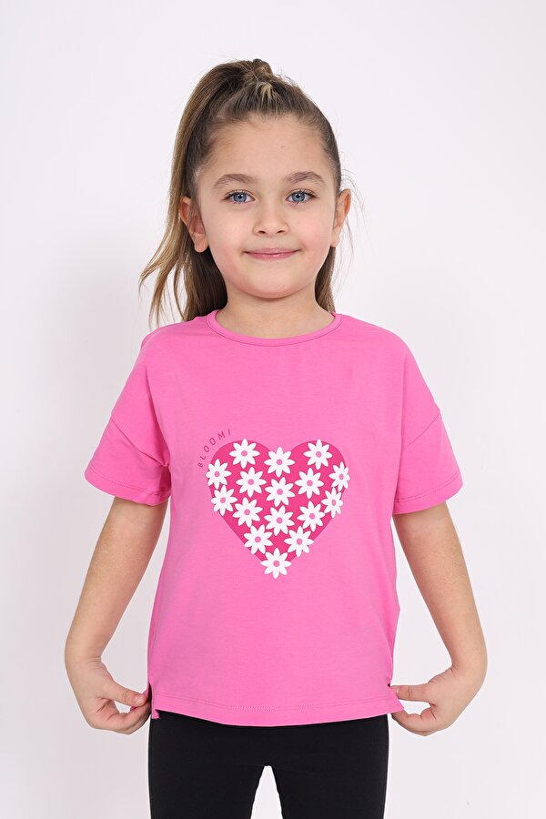 Toontoy Kids Toontoy Kız Çocuk Baskılı Tişört