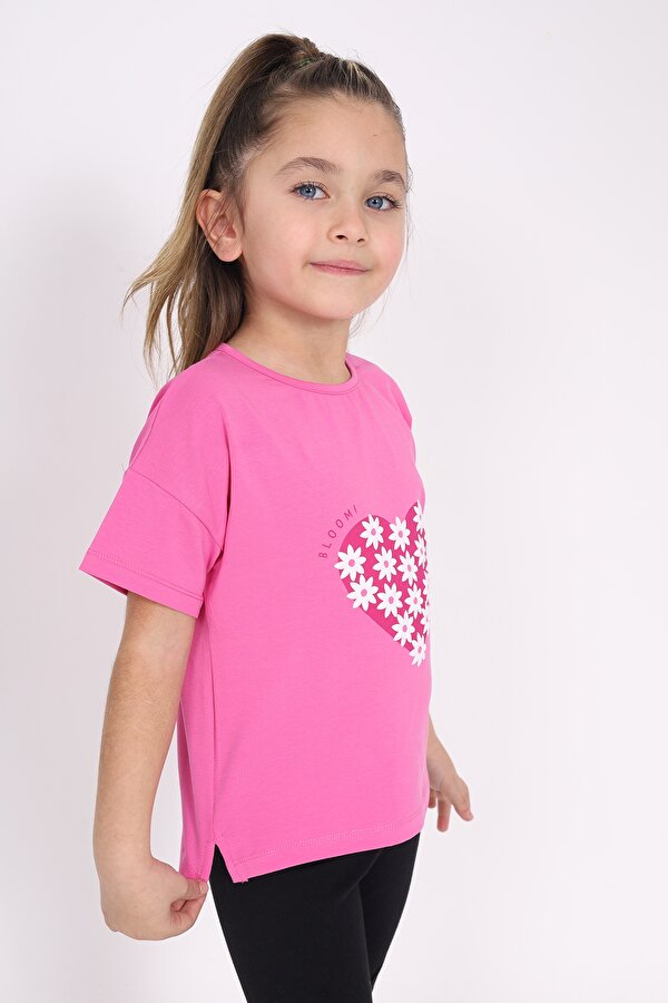 Toontoy Kids Toontoy Kız Çocuk Baskılı Tişört