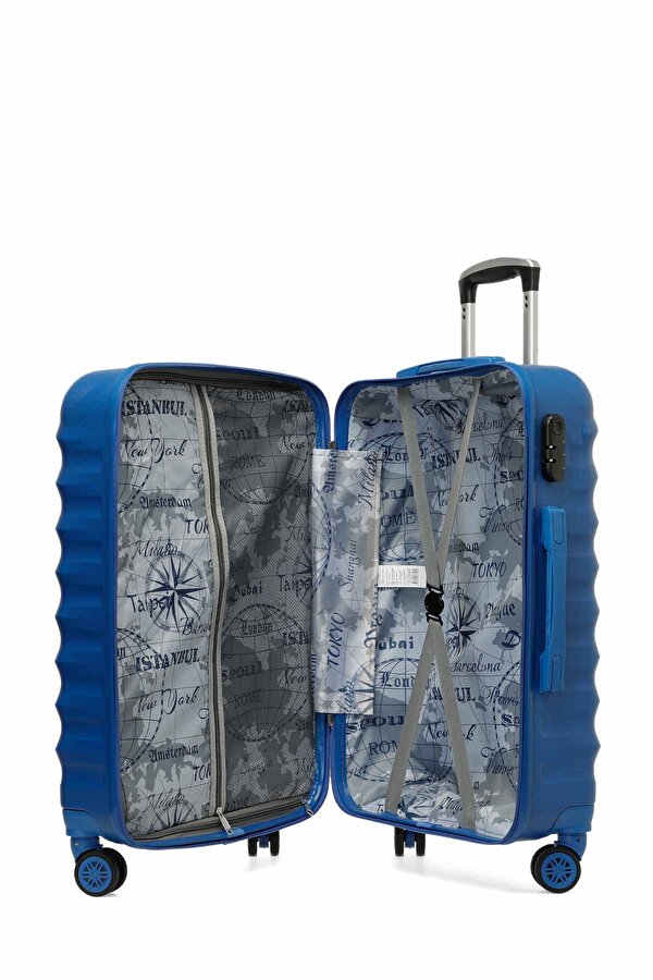 Lumberjack NEWYORK -O ABS 4PR Mavi Unisex Orta Boy Valiz