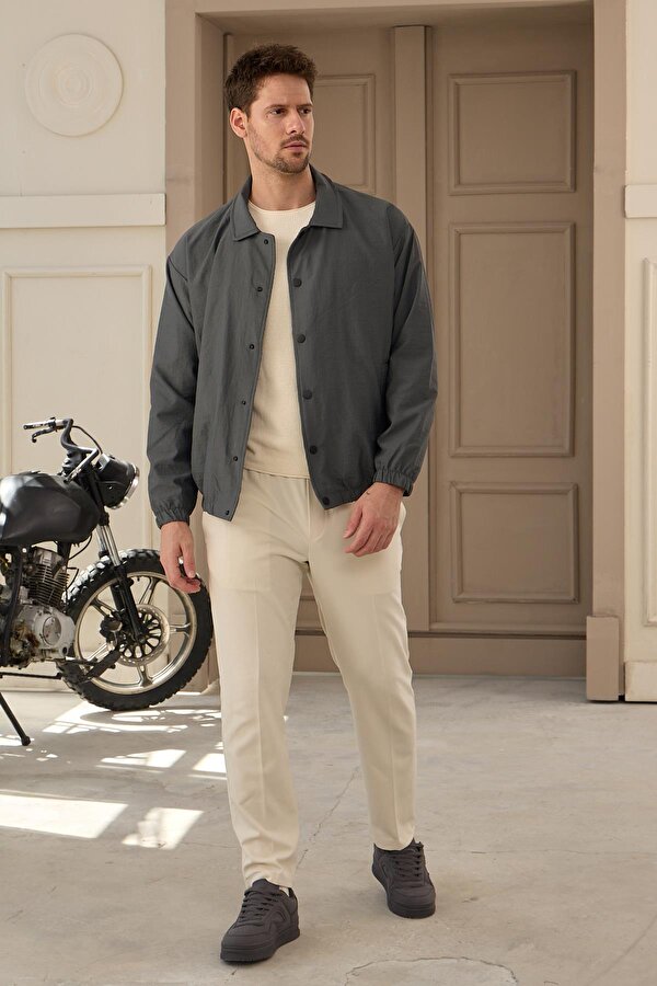 Danger Erkek Paraşüt Mont Ceket Antrasit