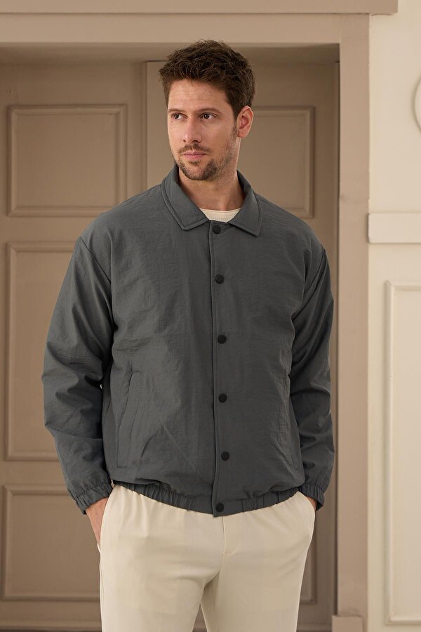 Danger Erkek Paraşüt Mont Ceket Antrasit