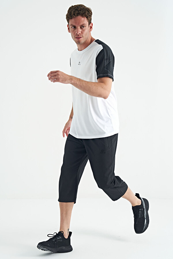 TOMMYLIFE Antrasit Bağcıklı Standart Kalıp Fermuar Cepli Aktif Spor Erkek Kapri - 83096