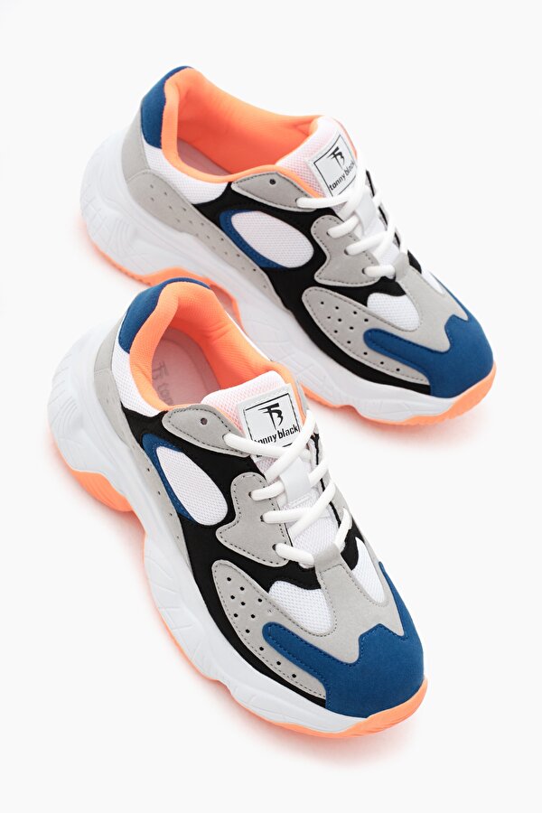 Tonny Black Kadın Buz Sax Rahat Kalıp Yüksek Taban Bağcıklı Spor Ayakkabı