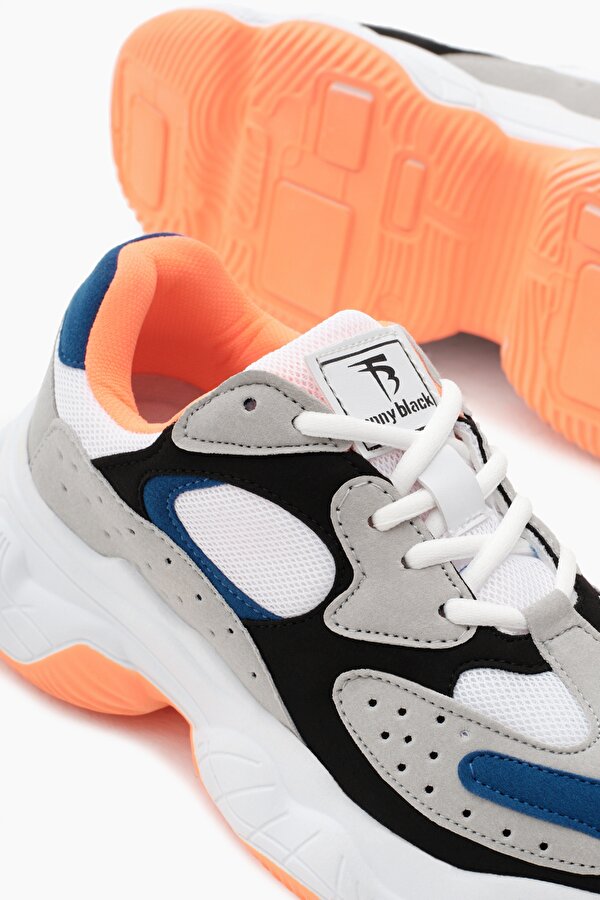 Tonny Black Kadın Buz Sax Rahat Kalıp Yüksek Taban Bağcıklı Spor Ayakkabı