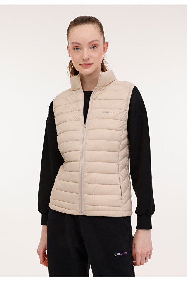 Lumberjack WB VEST 4SN34 4PR Ekru Kadın Yelek