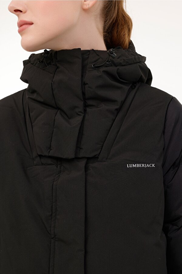 Lumberjack WL ESTA 3-115969-99 4PR Siyah Kadın Uzun Kaban