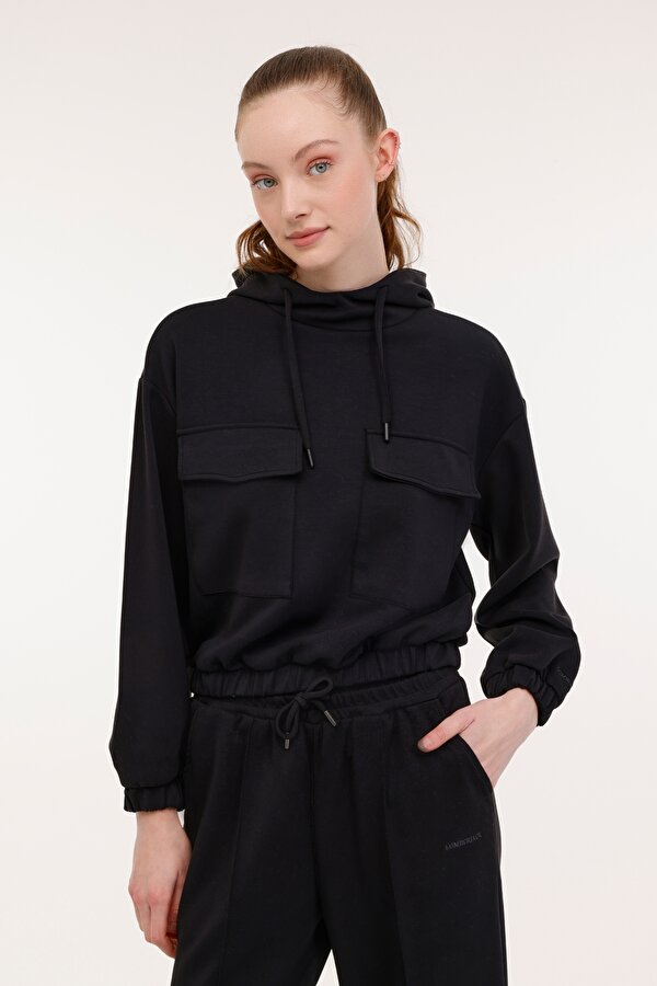 Lumberjack WL ZOE 17MS409 4PR Siyah Kadın Sweatshirt