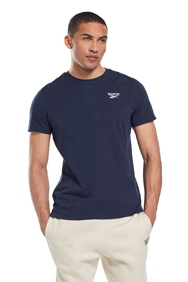 Reebok Ri Left Chest Logo Синий Мужчина Футболка