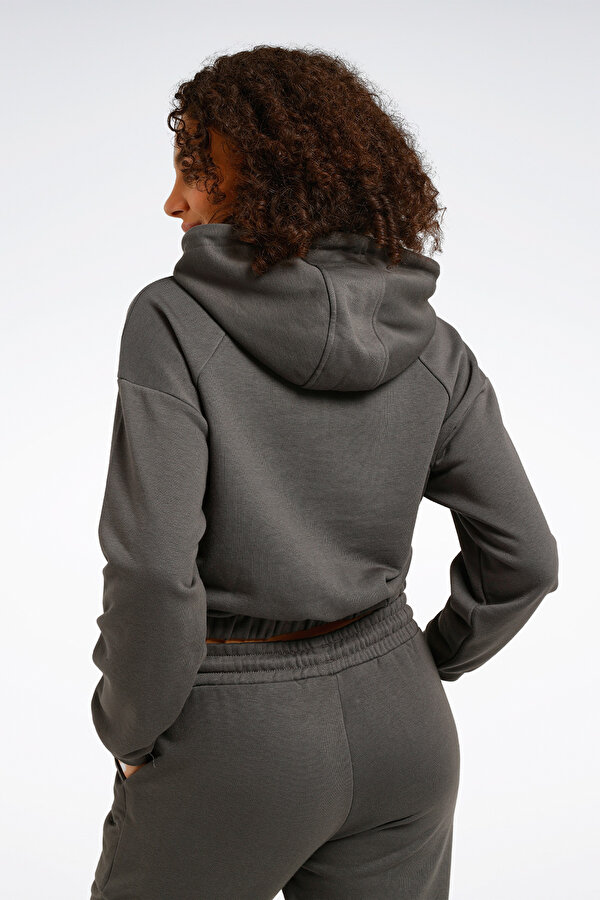 Reebok MESH FZ HOODIE Antrasit Kadın Eşofman Üstü
