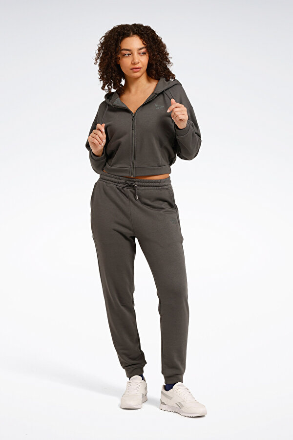 Reebok MESH FZ HOODIE Antrasit Kadın Eşofman Üstü