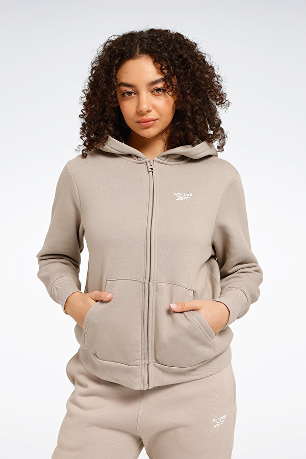 Reebok RI SL FLEECE FZ Gri Kadın Eşofman Üstü