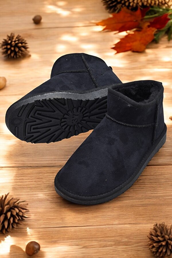 Ayakkabı Burada 389 Günlük Kadın Bot Ayakkabı Kışlık Kürklü Sade Düz Kadın Bot