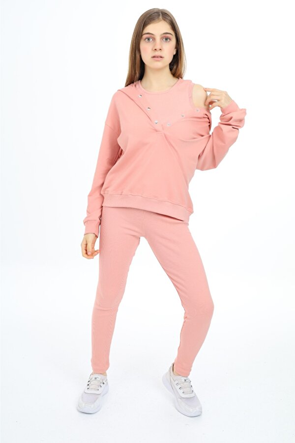 Toontoy Kids Toontoy Kız Çocuk Üçlü Taytlı Takım