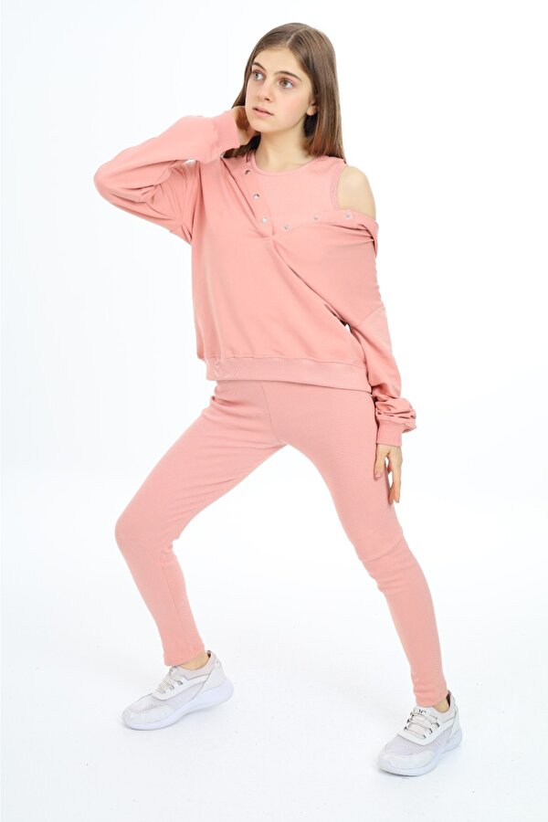 Toontoy Kids Toontoy Kız Çocuk Üçlü Taytlı Takım