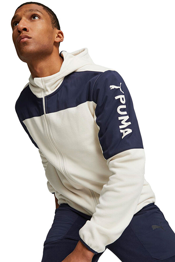 Puma Fit Hybrid Polar Fle Белый Мужчина Толстовка На Молнии