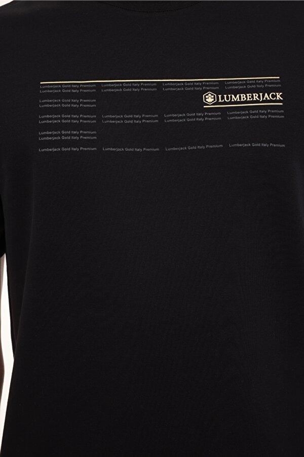 Lumberjack ML ZOME 11ITL-GD10 4PR Siyah Erkek Kısa Kol T-Shirt