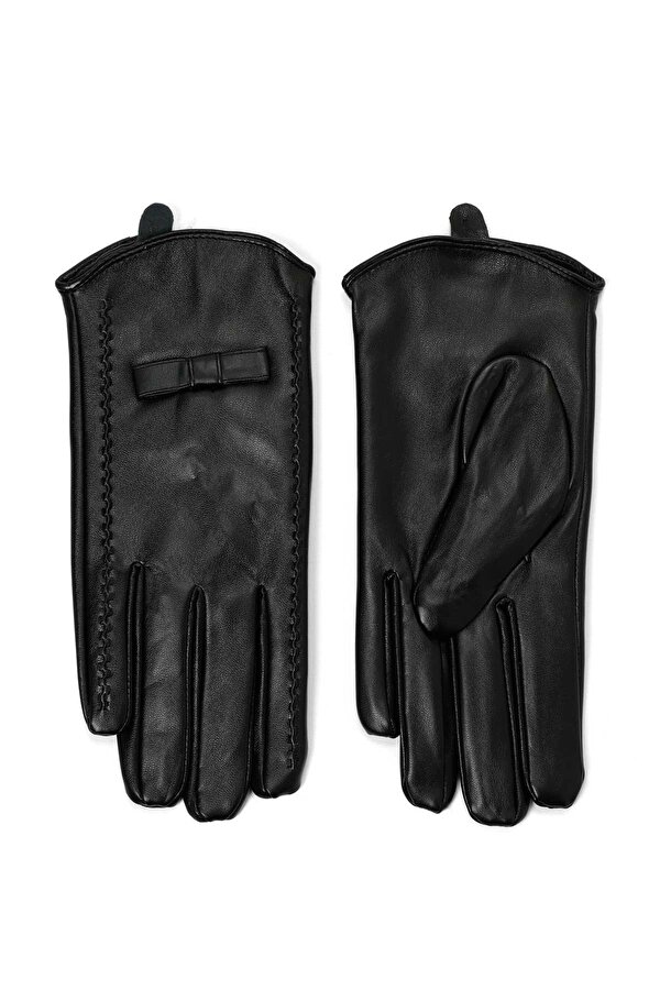 Butigo BLACK PU ELD W-4PR Siyah Kadın Eldiven