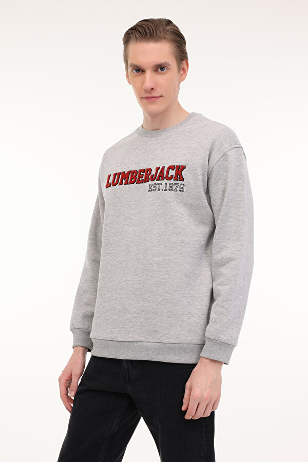 Lumberjack ML UNEG 16TY-505 4PR GRI MELANJ Erkek Sweatshirt