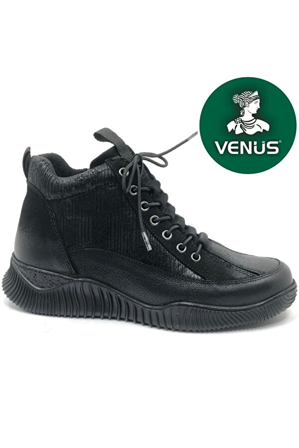 Venüs Migi Hakiki Deri Düz Kaymaz Taban Ortopedik Kadın Bot