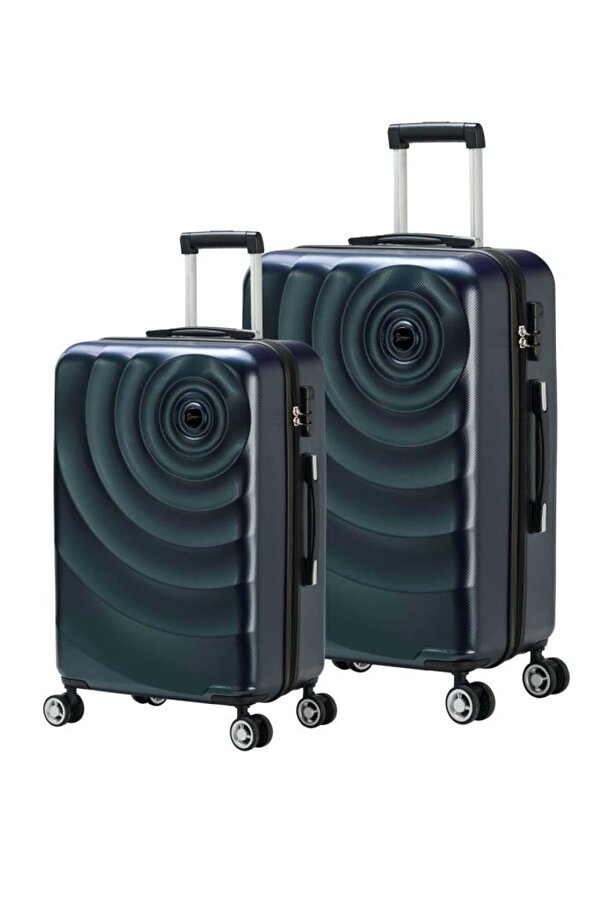 Louisiana Polo 2'li Valiz Seti Polikarbon Büyük Boy – Orta Boy Valiz Petrol 1808