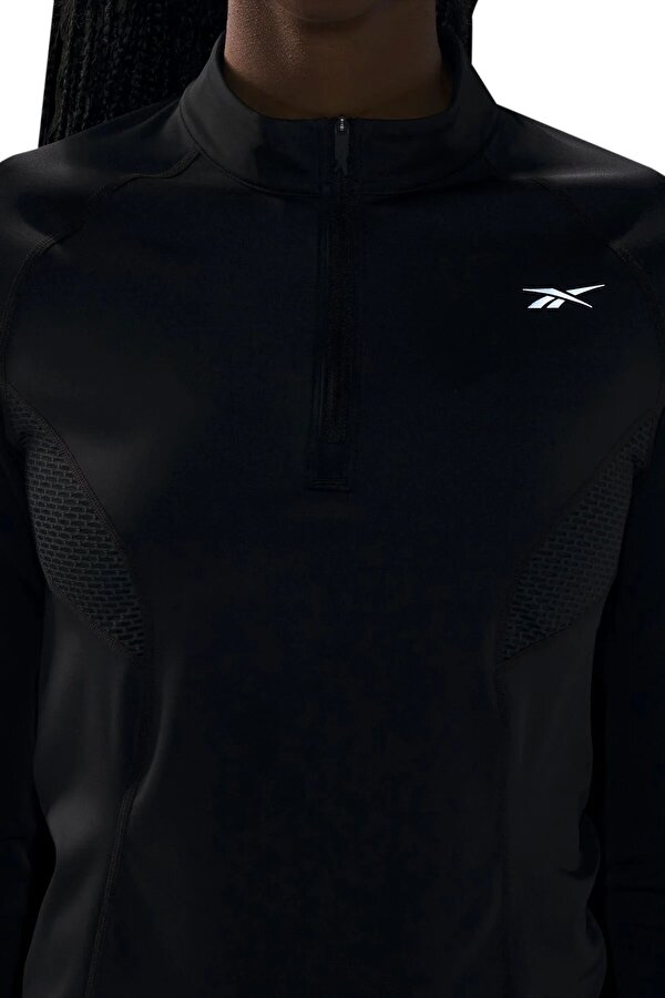 REEBOK Clothing Reebok Running 1/4 Zip Черный