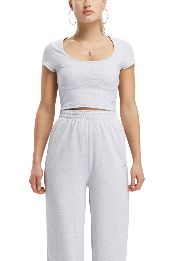 Reebok Cl Wde Tee Серый 026 Женщина Футболка
