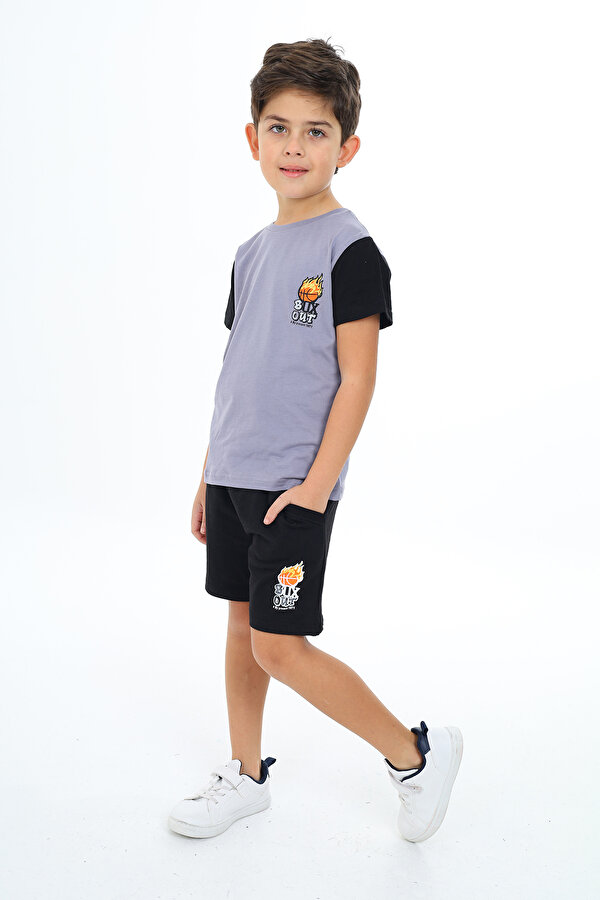 Toontoy Kids Toontoy Erkek Çocuk Baskılı Şortlu Takım