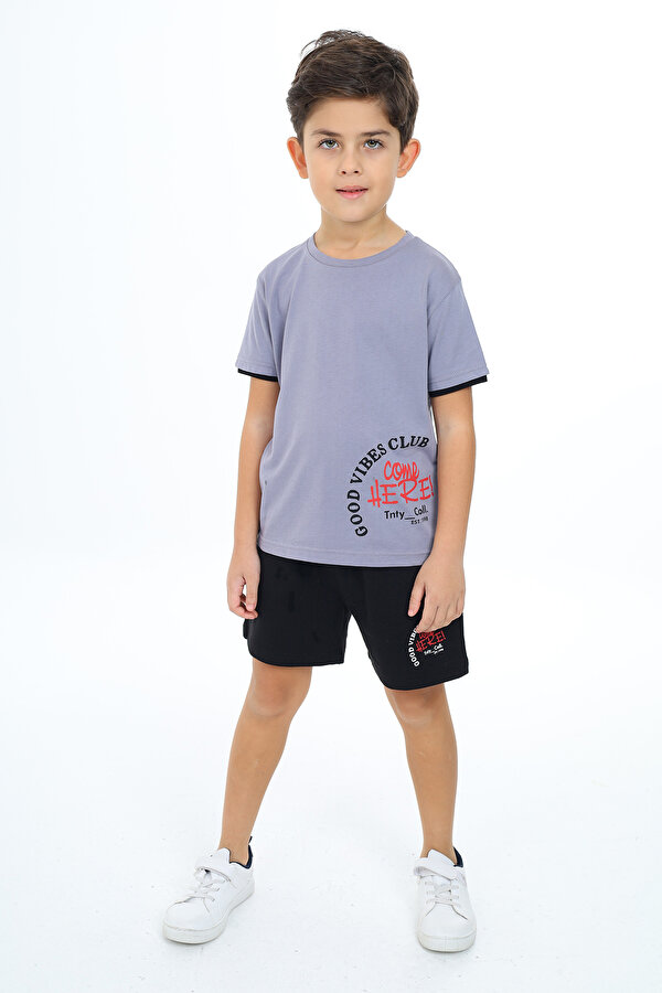 Toontoy Kids Toontoy Erkek Çocuk Baskılı Şortlu Takım