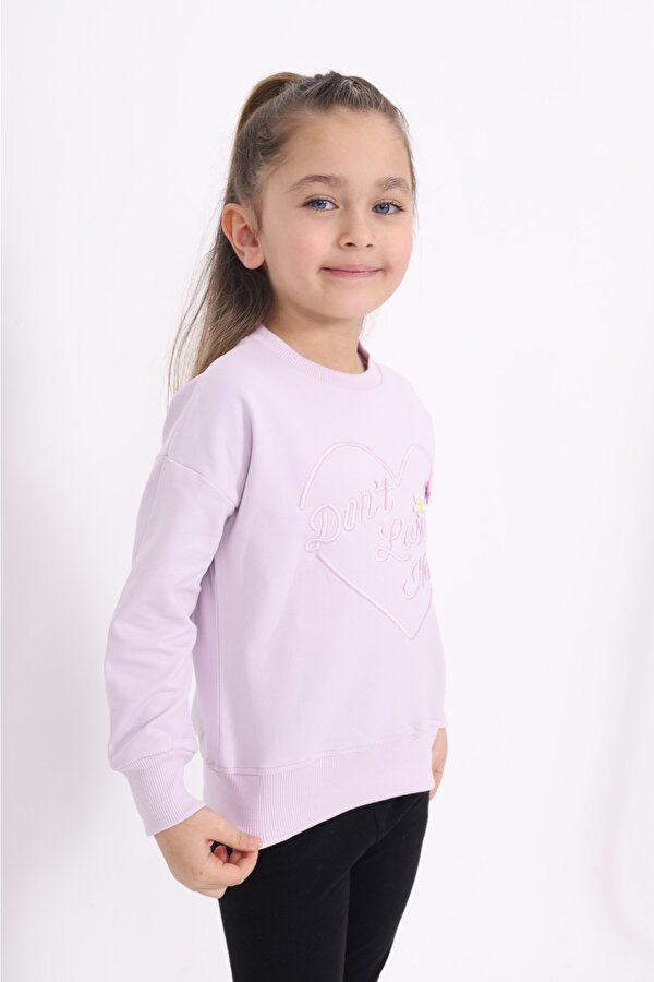 Toontoy Kids Toontoy Kız Çocuk Nakışlı Sweatshirt