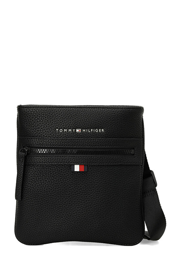 Tommy Hilfiger ESSENTIAL PU MINI CROSSOV Siyah Erkek El Çantası