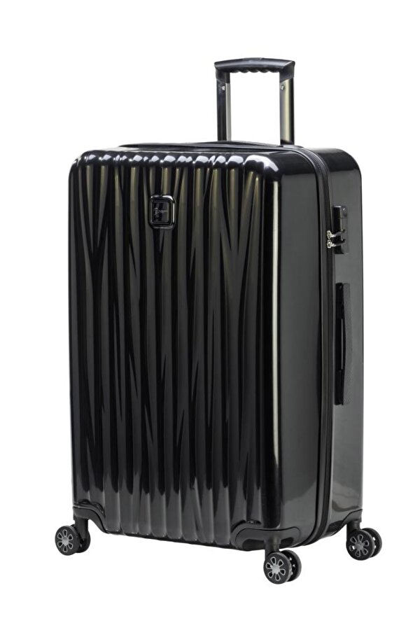 Louisiana Polo Büyük Boy %100 Polikarbon Valiz Parlak Siyah 1815