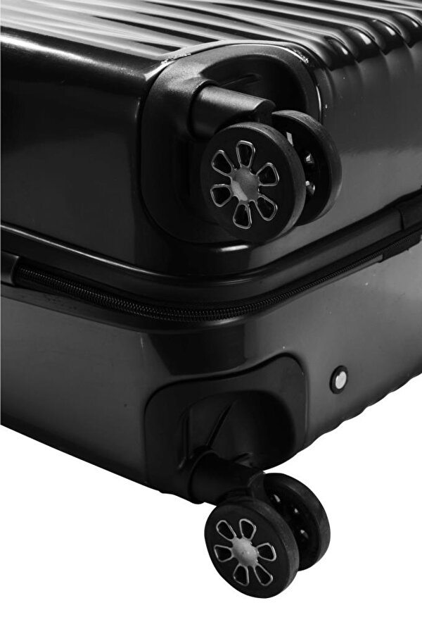 Louisiana Polo Büyük Boy %100 Polikarbon Valiz Parlak Siyah 1815