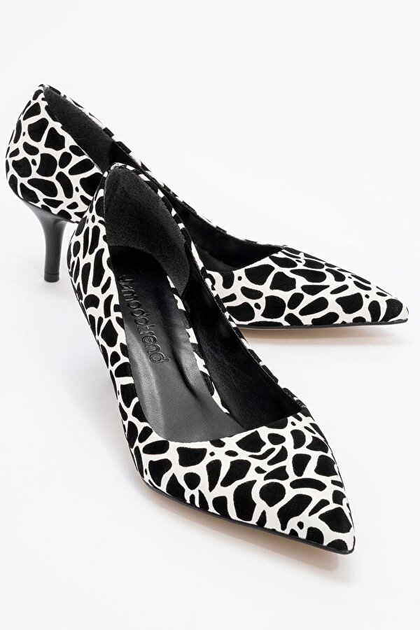 Ccway Kadın Sivri Burunlu Stiletto ZEBRA