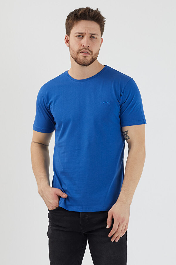 Slazenger SANDER KTN Erkek Tişört Saks Mavi