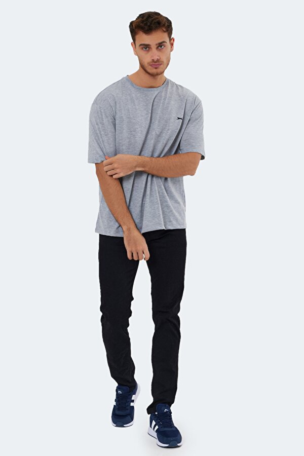 Slazenger KAISER IN OVERSIZE Erkek Tişört Gri