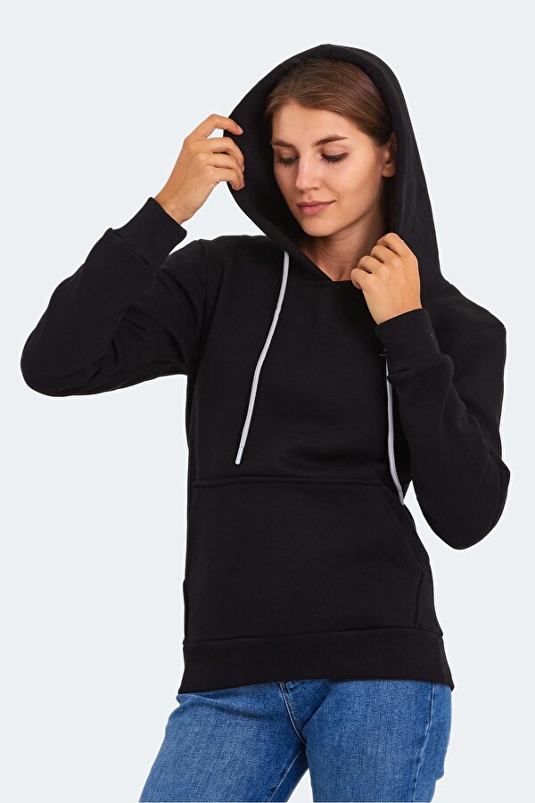 Slazenger KESHIAN IN Kadın Sweatshirt Siyah